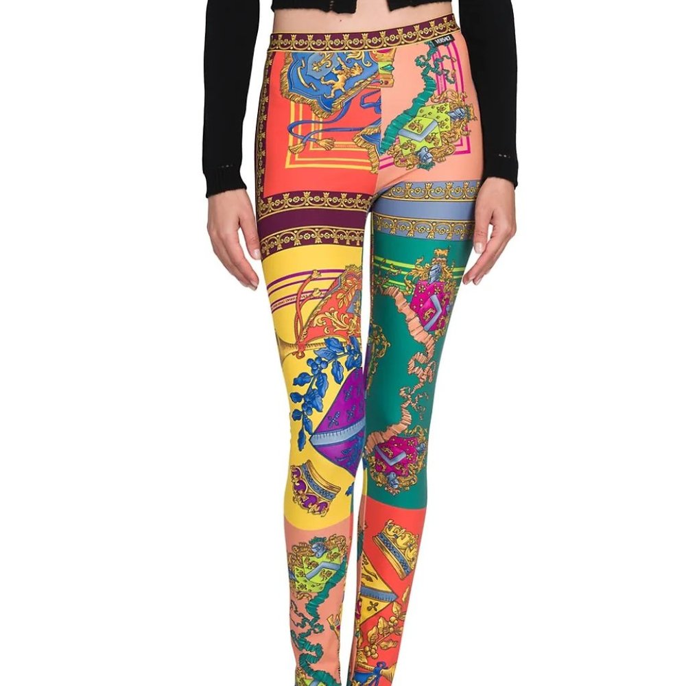 Versace Royalty Print Stretch Leggings